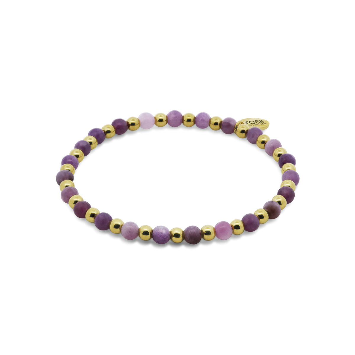 Kralenarmband met perzikkleurige aventurijnkralen