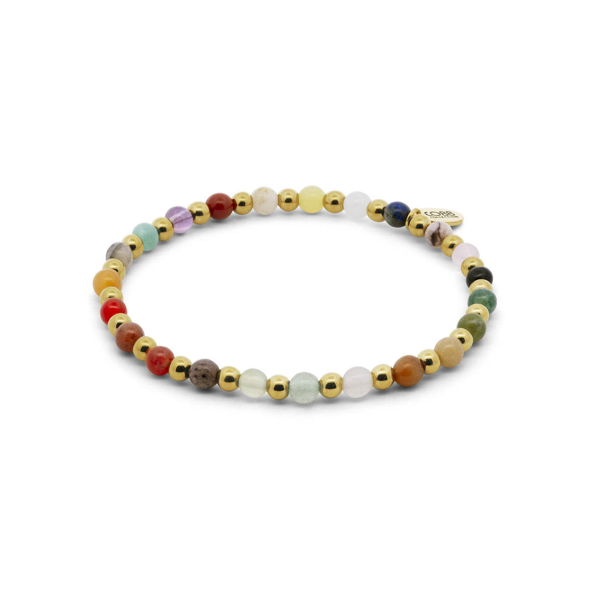 Kralenarmband met perzikkleurige aventurijnkralen