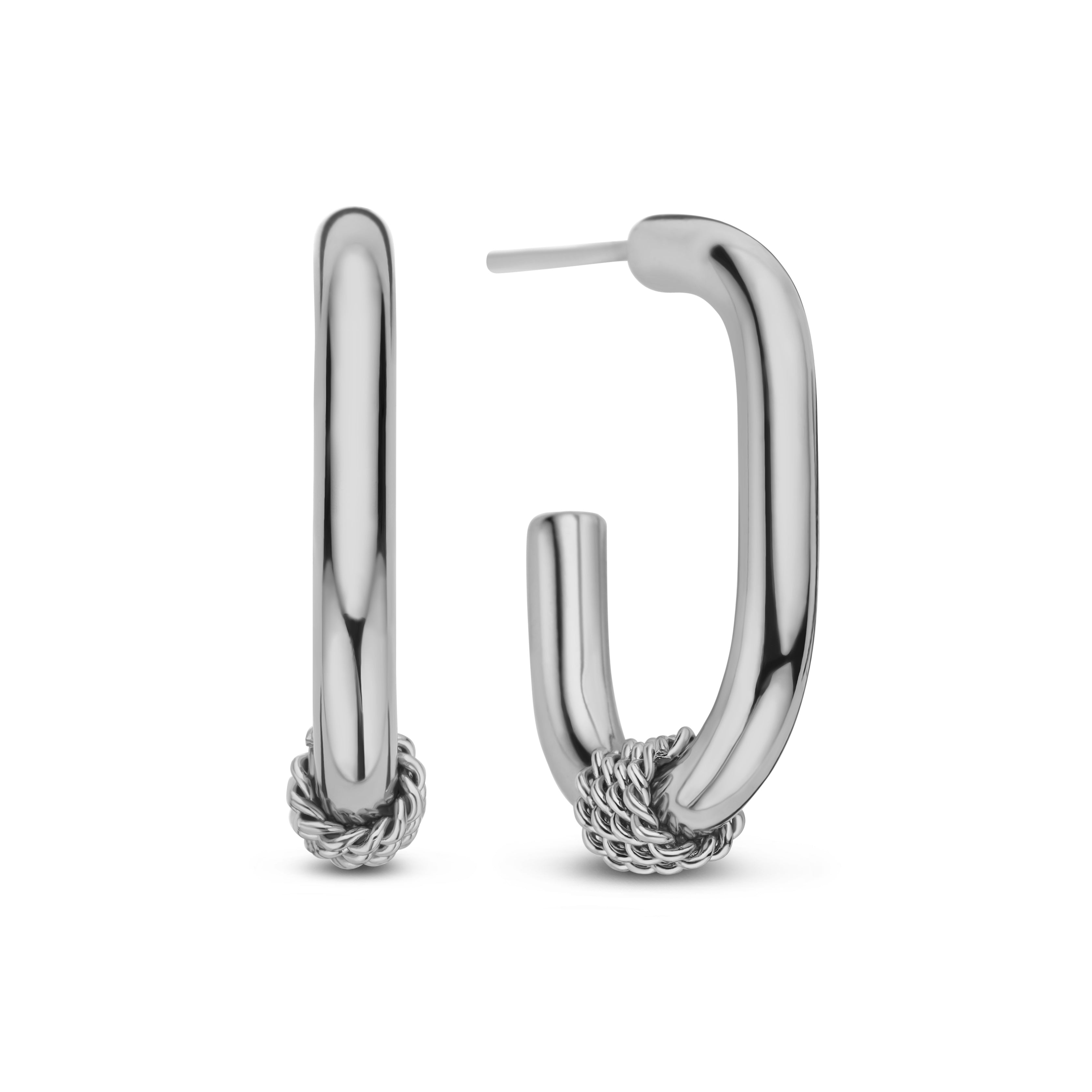Oorbellen ovaal met ringen