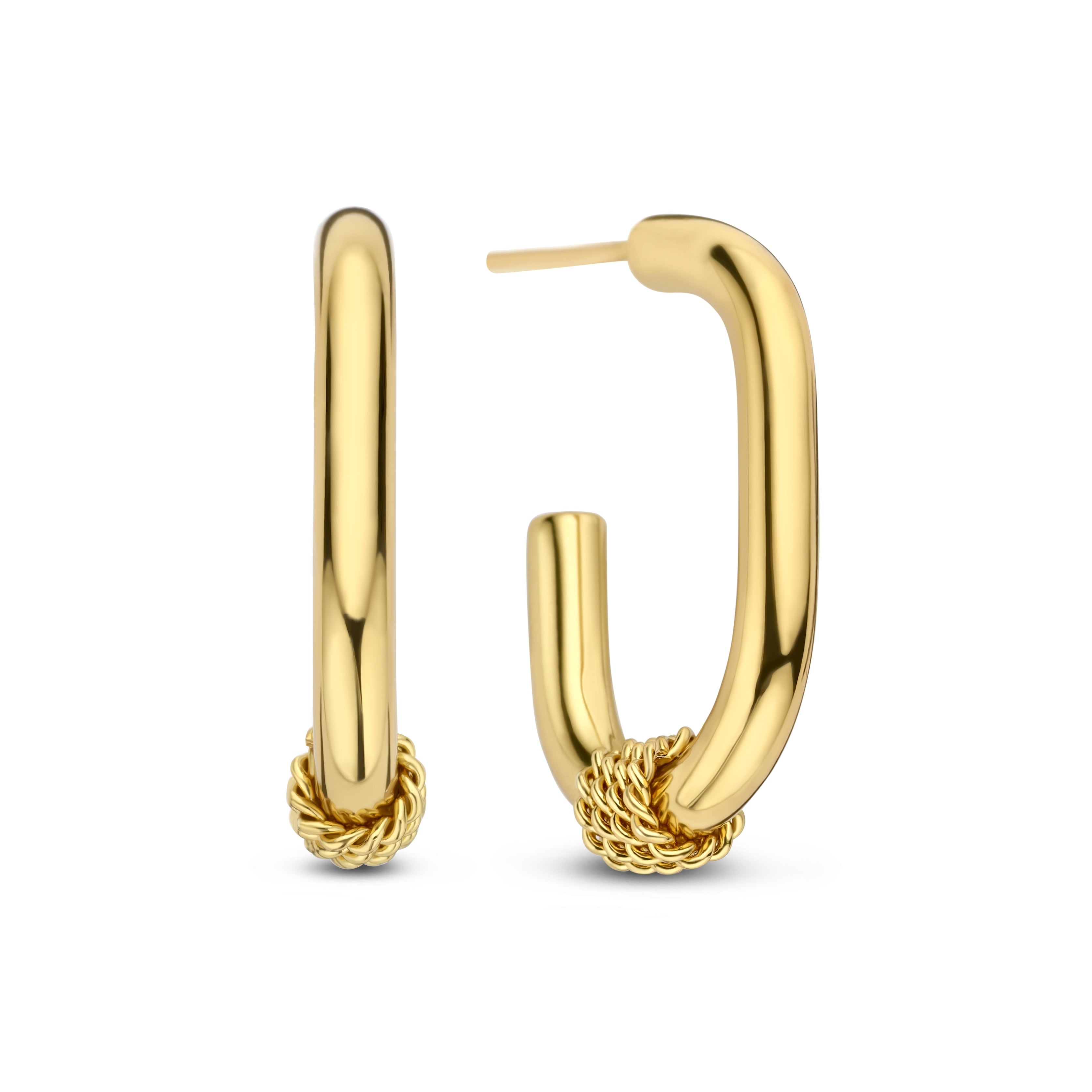 Oorbellen ovaal met ringen