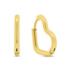 Open Heart Hoop Earrings