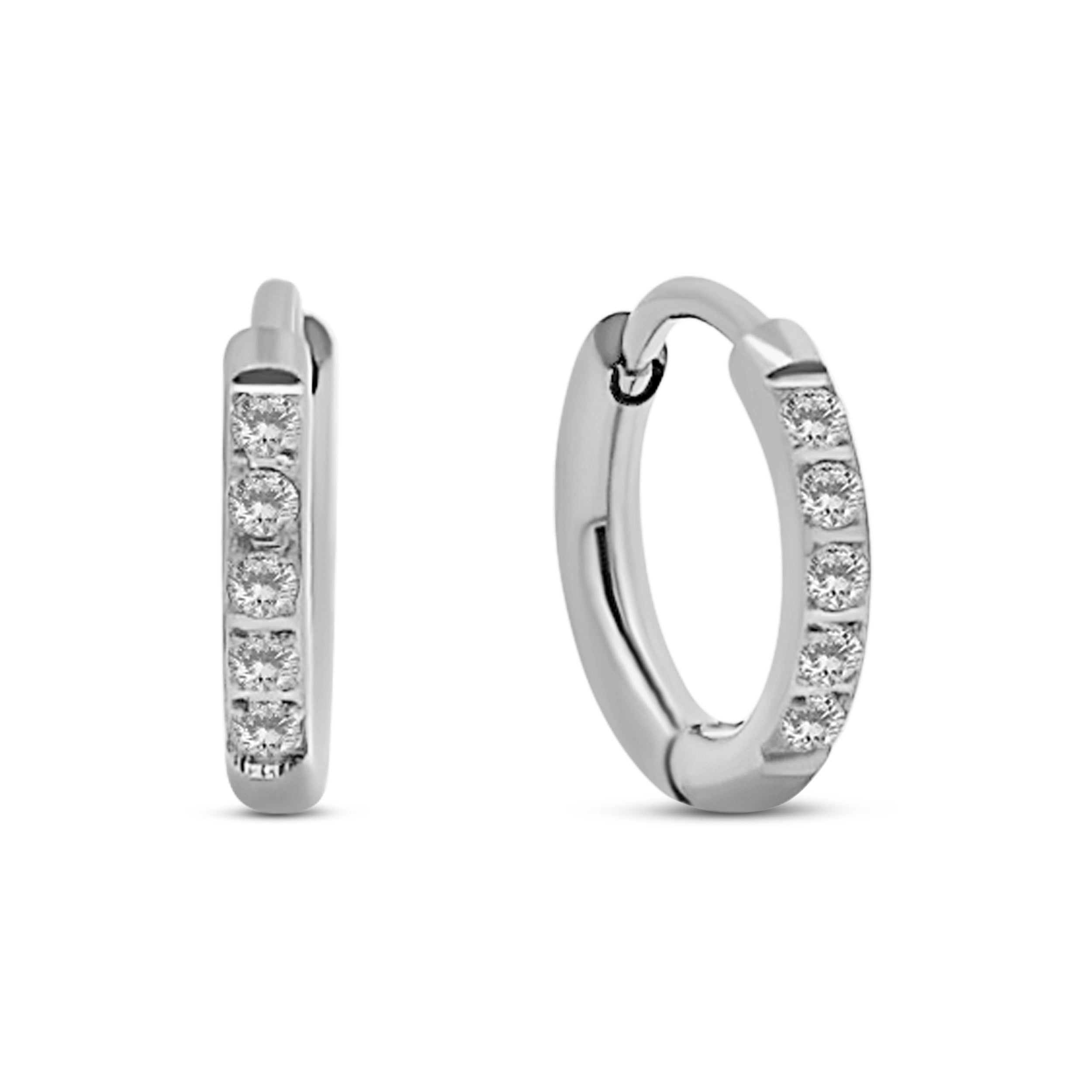 Classic Zirconia Hoop Earrings