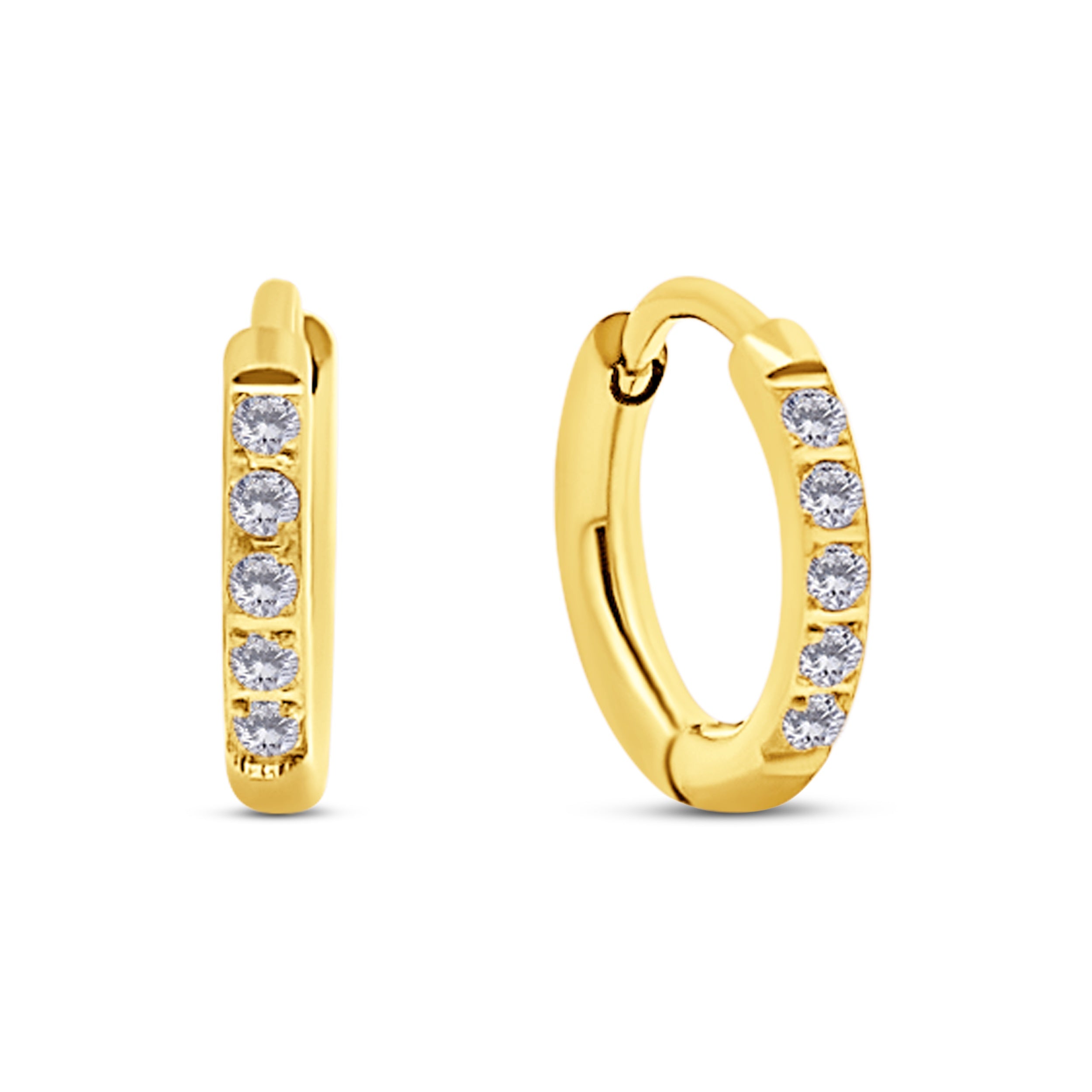Classic Zirconia Hoop Earrings