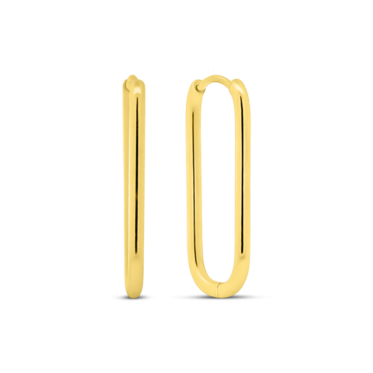 Tall Rectangle Hoop Earrings