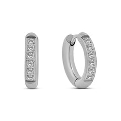Classic Zirconia Hoop Earrings