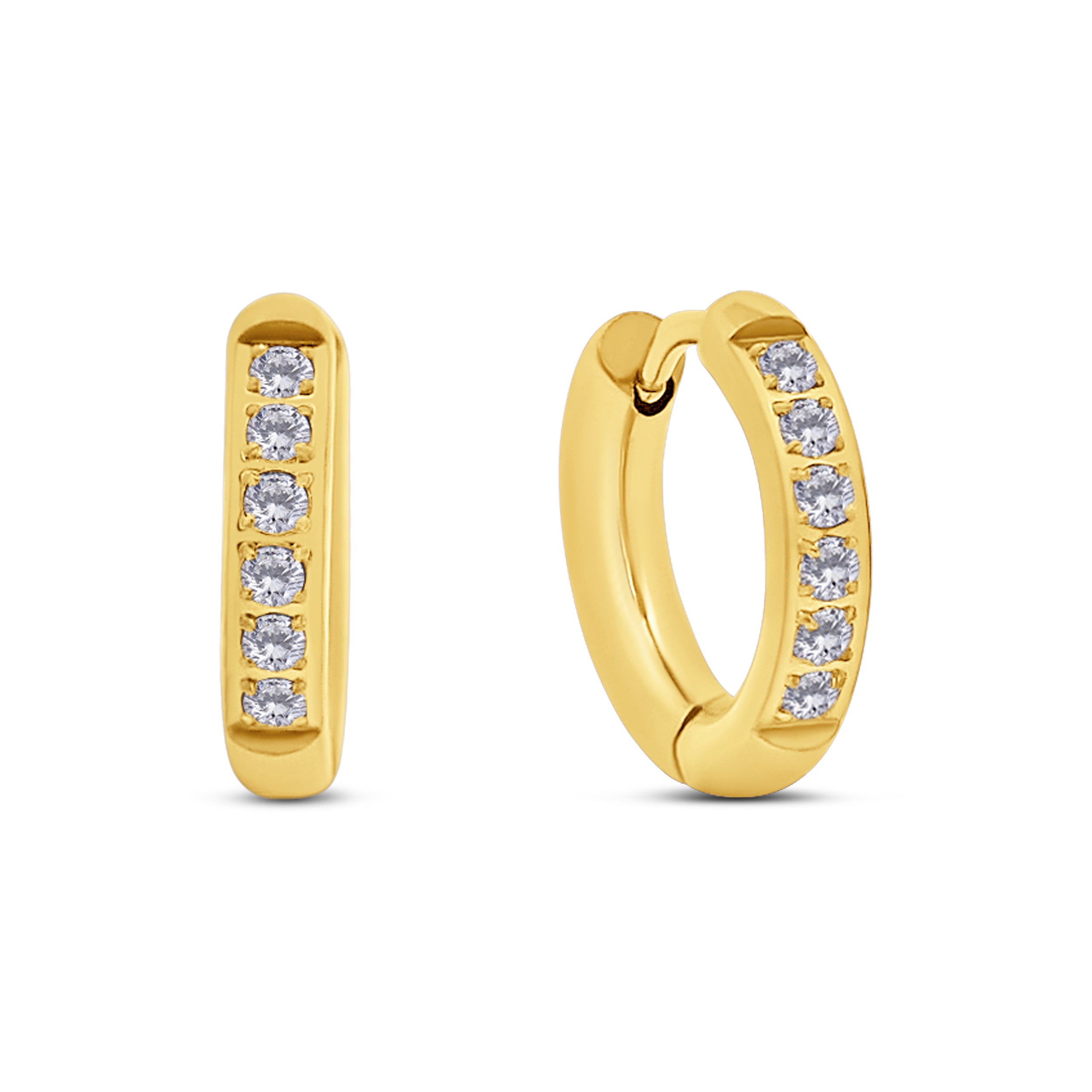 Classic Zirconia Hoop Earrings