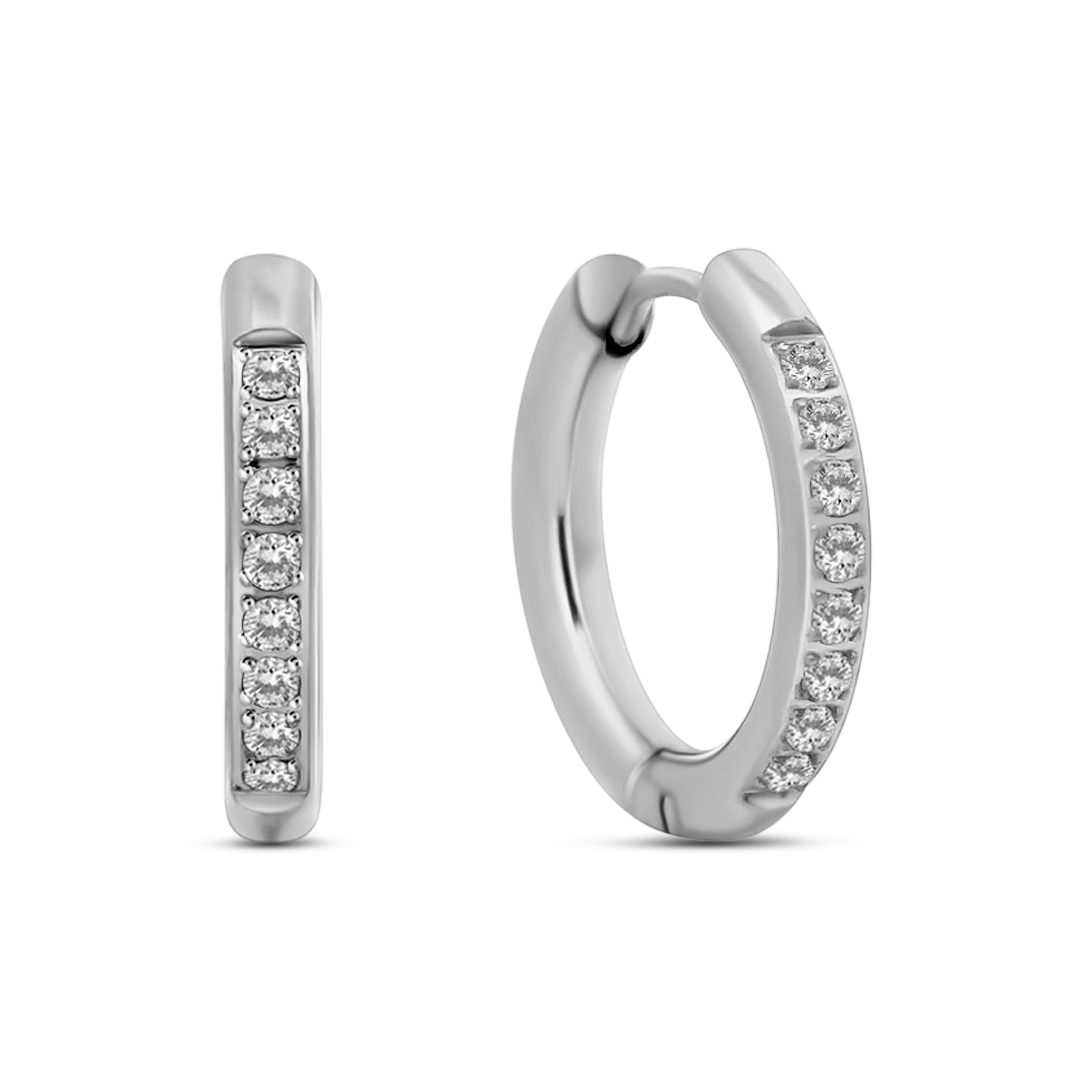Classic Zirconia Hoop Earrings