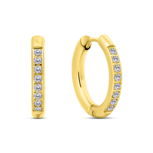 Classic Zirconia Hoop Earrings