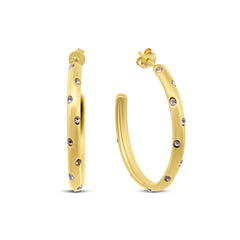 Round Zirconia Hoop Earrings