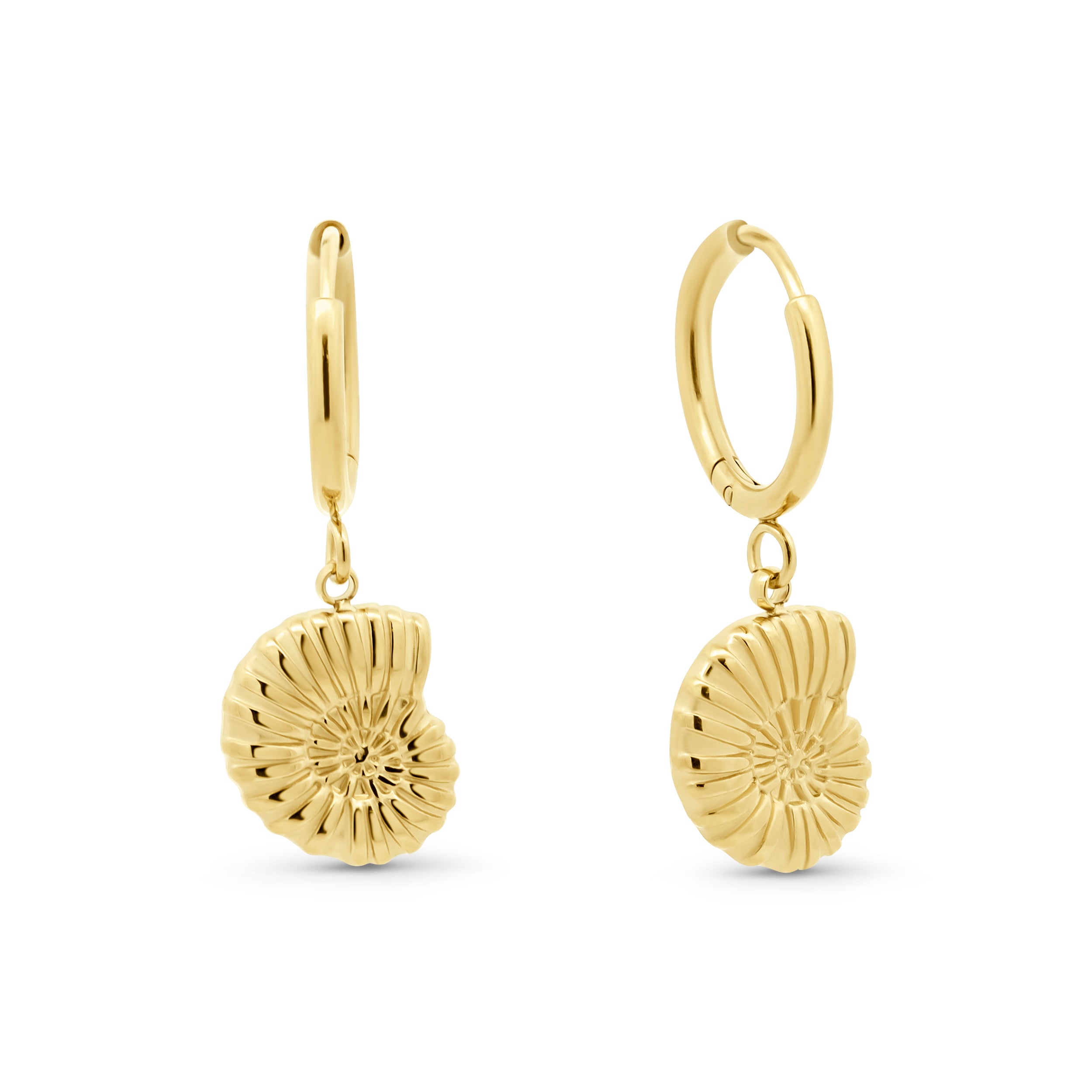 Ocean Spiral Shell Earrings