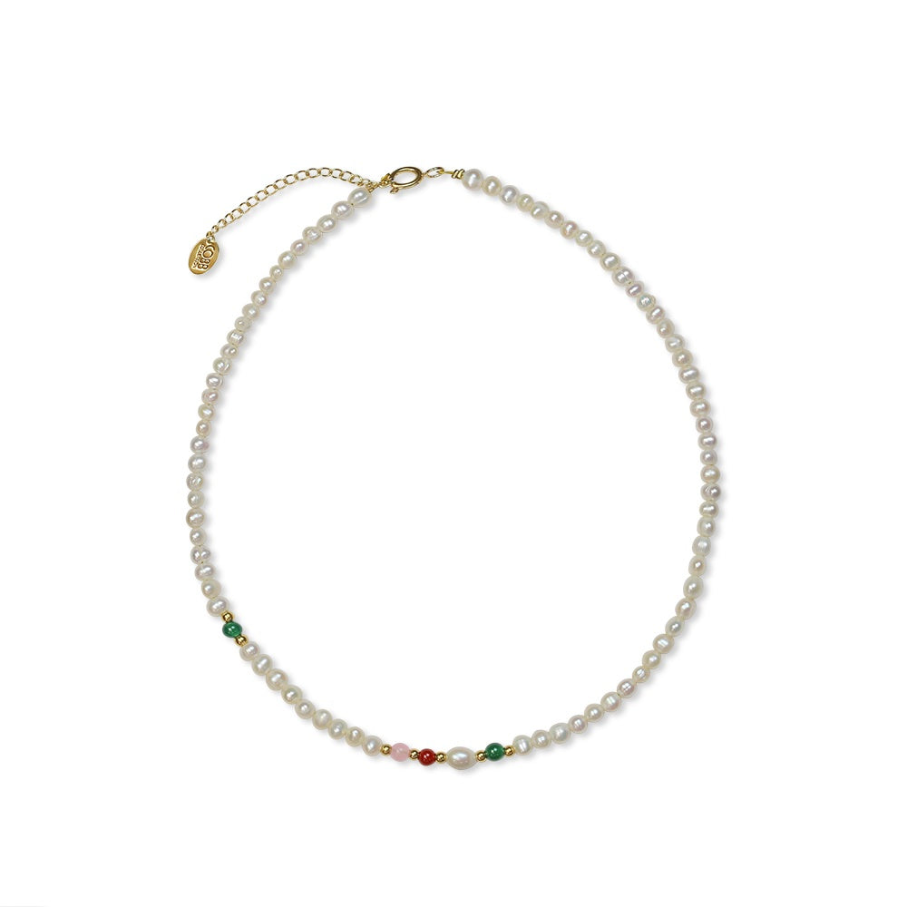 Ketting met parels en kralen
