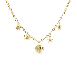 Ocean Creatures Charm Necklace