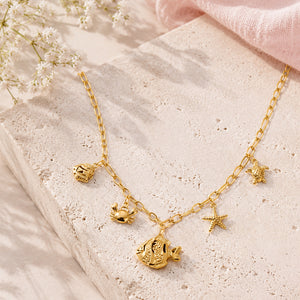 Ocean Creatures Charm Necklace