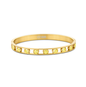 Bangle met ronde zirkonia steentjes