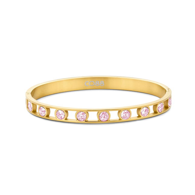 Bangle met ronde zirkonia steentjes