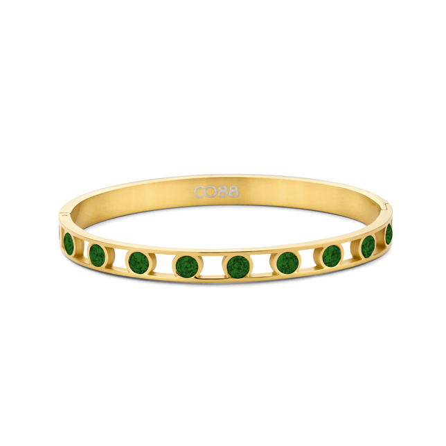 Bangle met ronde zirkonia steentjes