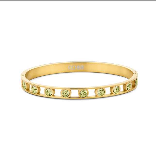 Bangle met ronde zirkonia steentjes