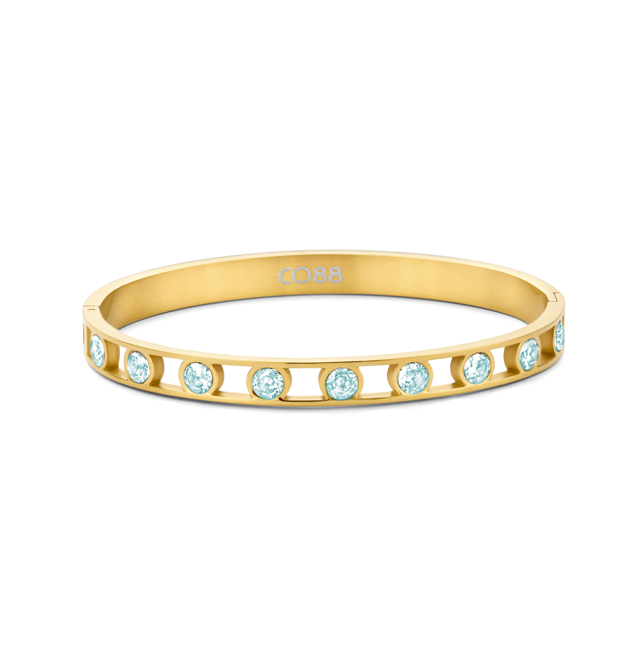 Bangle met ronde zirkonia steentjes