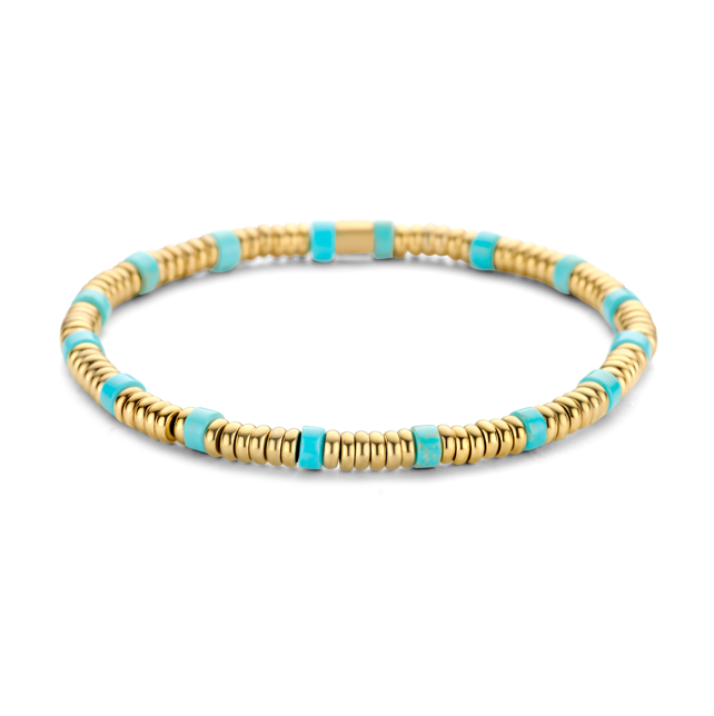 Kralenarmband met zwarte agaat kralen