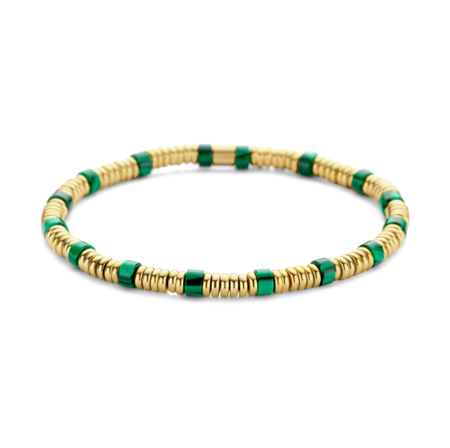 Kralenarmband met zwarte agaat kralen